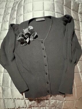 Victorian Knit Cardigan in Black